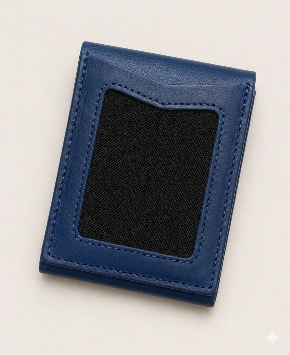 Leder Portemonnaie – Blau
